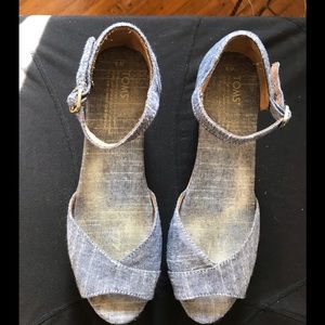Toms Denim Wedges